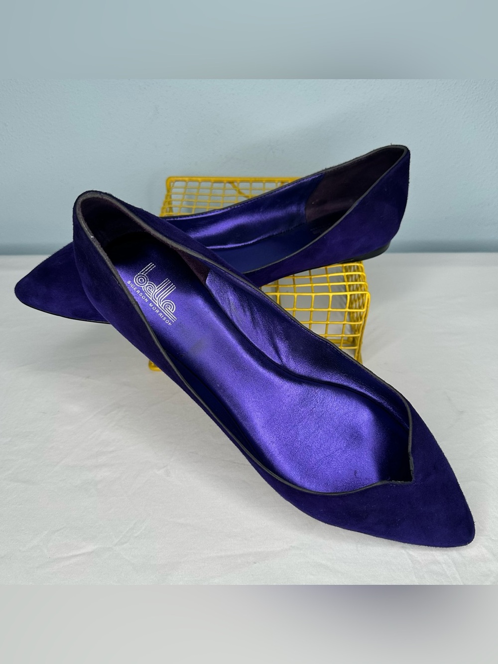 Belle by Sigerson Morrison Deep Purple Suede Pointed Flats